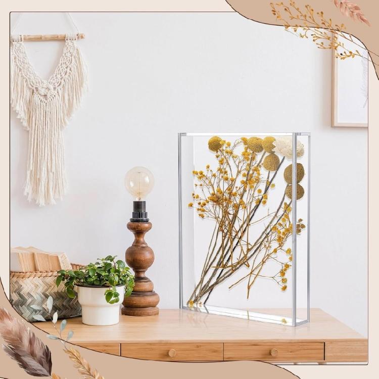 Skuggbox Ram Tydlig Fotoram Husdjursminnesmärke Skuggbox DIY Bordsskiva Displaylåda Rum/Födelsedag/Bröllop/Fest