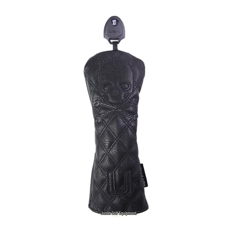 Diamond Skull Head Waterproof Golf Club Cover: Protects 1/3/5/UT Woods