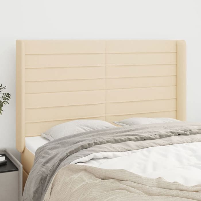 Tête de lit - Maison Exclusive - Oreilles - Crème - Hauteur réglable (147 x 16 x 118/128 cm)