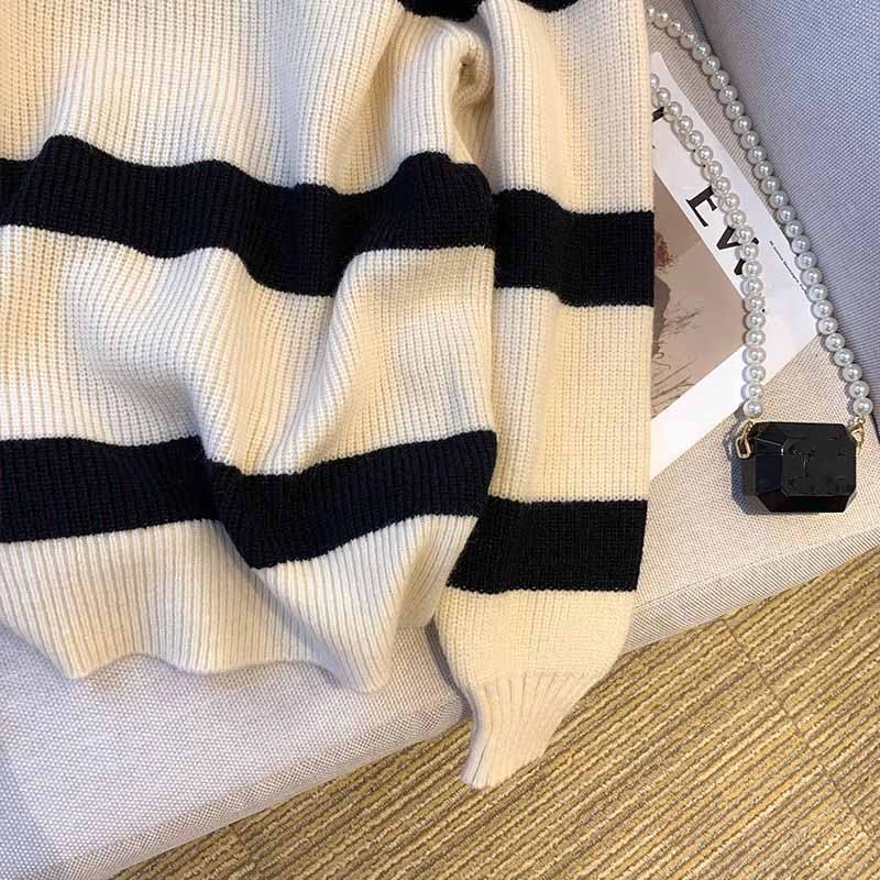 Sweater for Women Thickened Pullover Warm Knitted Stretchy Long Sleeve Oversize Jumper Tops