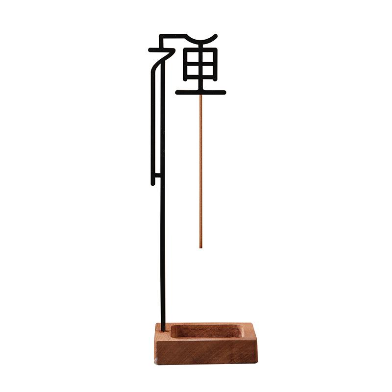 Chinese Zen Incense Holder for Sticks Upside Down Incense Burner with Wooden Ash Catcher Buddhism Supplies Home Decor