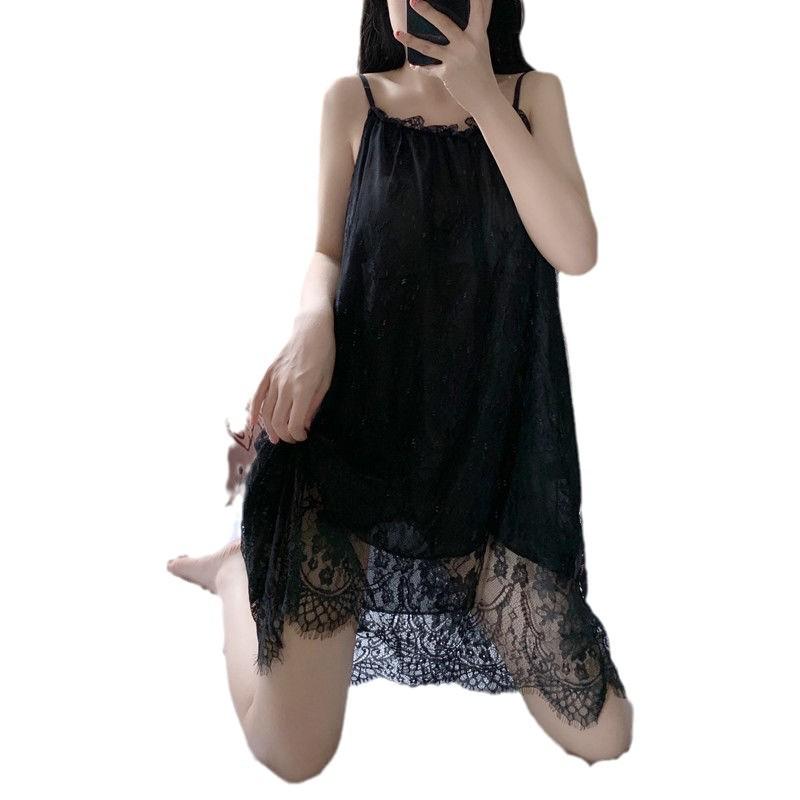 Women's Summer Fairy Camisole Nightgown - Sexy Princess Style with Lace, Sleeveless, Plus Size Pajamas