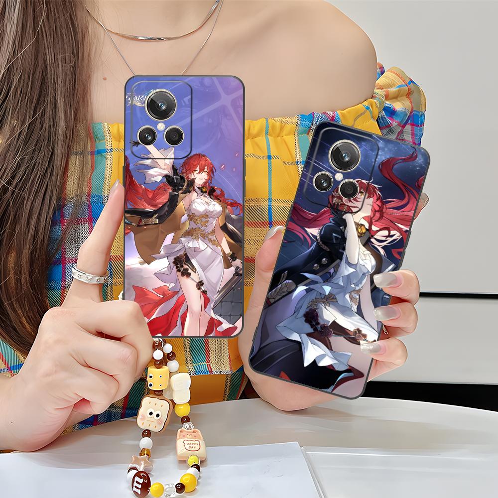 HSR Himeko Matte TPU Mobile Phone Case for Realme GT 8 Neo Pro C75 73 71 C67 65 C55 53 C35 31 C20 15 Colorful Cover