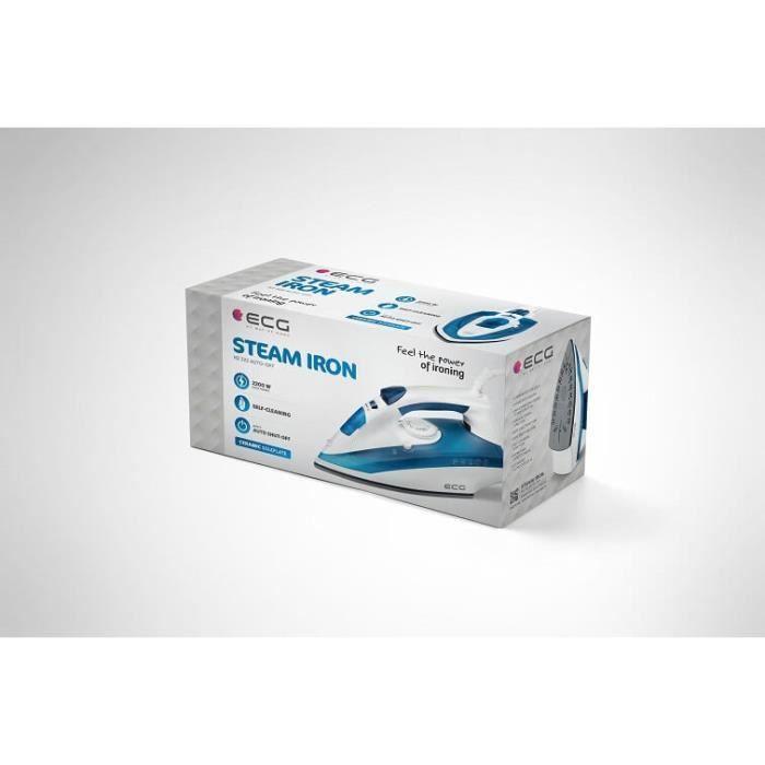 Fer à repasser vapeur - ECG - NZ 322 - 2200W - Noir - Sécurité arrêt automatique
