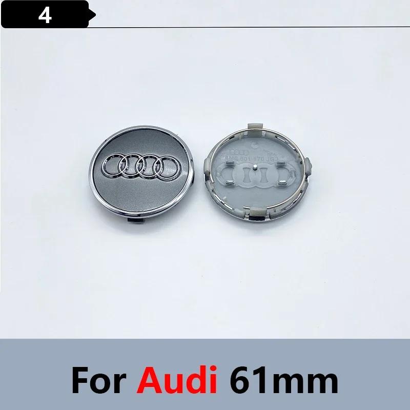 2026 4pcs 60mm 61mm 69mm 68mm 77mm Car Styling Wheel Center Cap Hub Covers Badge 4B0601170 For Audi A3 A4 A5 A6 A7 A8 S6 Accessories