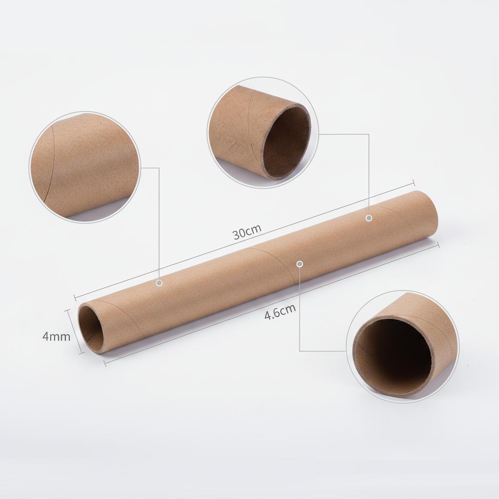Round Kraft Paper Art Tube Poster Shipping Cylinder for Creative DIY Projects and Document Storage