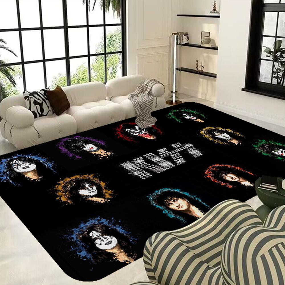 K-KISS Band Bathroom Mat Kids Room Bedroom Decoration Balcony Anti-Slip Doormat Living Room Bedside Area Rugs 40cm x 60cm
