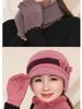 Thickened Rabbit Hair Knitted Wool Hat for Women – Versatile Fashionable Bucket Hat for Autumn and Winter