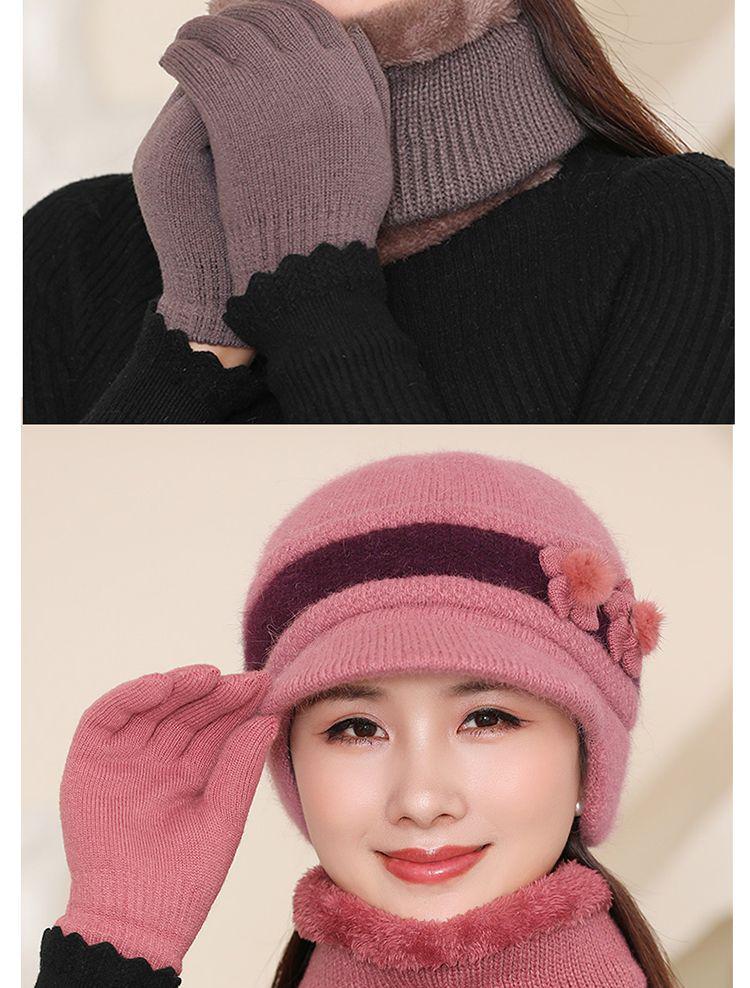 Thickened Rabbit Hair Knitted Wool Hat for Women – Versatile Fashionable Bucket Hat for Autumn and Winter
