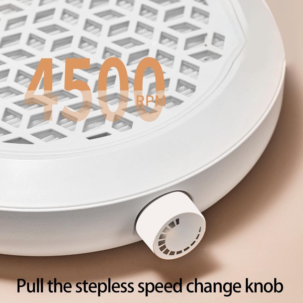 Nail Dust Collector Low Noise 4500RPM Nail Vacuums Cleaner Turbines Brushless Nail Dust Remover for Nail Polishing