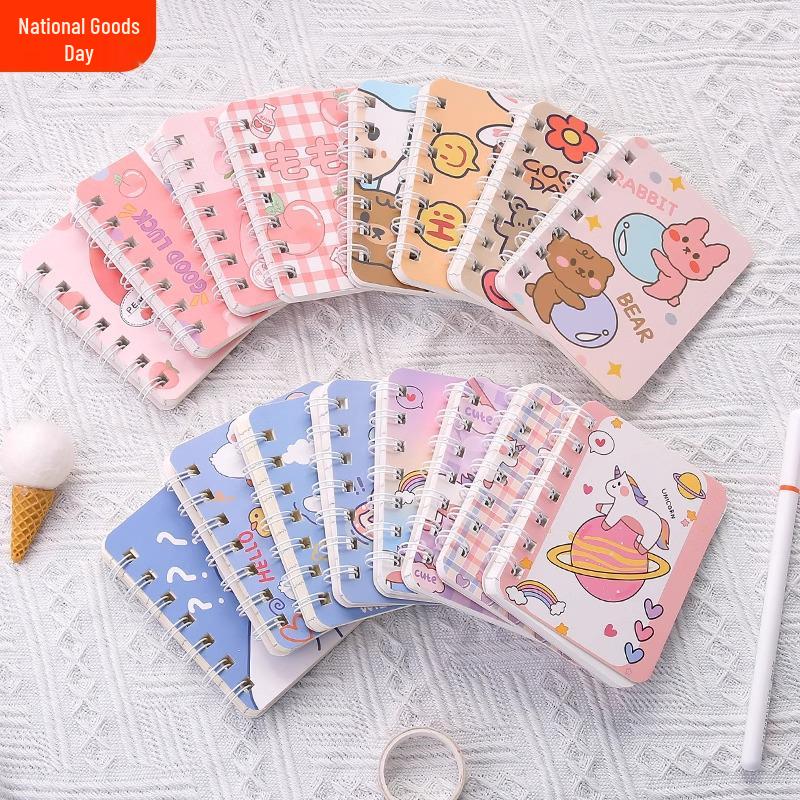 Set of 20 Mini Cartoon Sticky Notebooks for Students