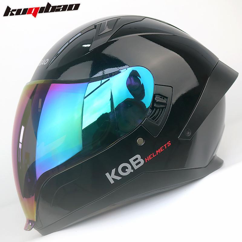 Double Lens Motorcycle Helmet Full Helmet Drinking Water Lightweight Four Seasons Ghost Face Helmet with Bluetooth