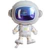 1Pc Astronaut Party Balloons Large Silver Outer Space Rocket  Spacecraft Galaxy Theme Foil Balloons for Birthday Party Kids Deco