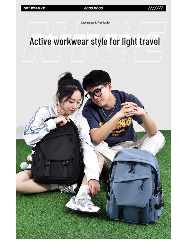 Mochila versátil para estudantes coreanos: Bolsa para laptop de grande capacidade, tendência casual, escolar e de viagem