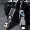 Talos Multi-Level High-Power Data Cable, Fast Charging Up To 100W, USB Type-C 8-Pin Charger Cable with Real-Time Digital Display, Durable Braided for