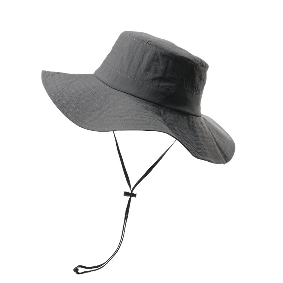 Summer sports sun hat men and women outdoor solid color fishing sun protection sun hat breathable casual big eaves bucket hat