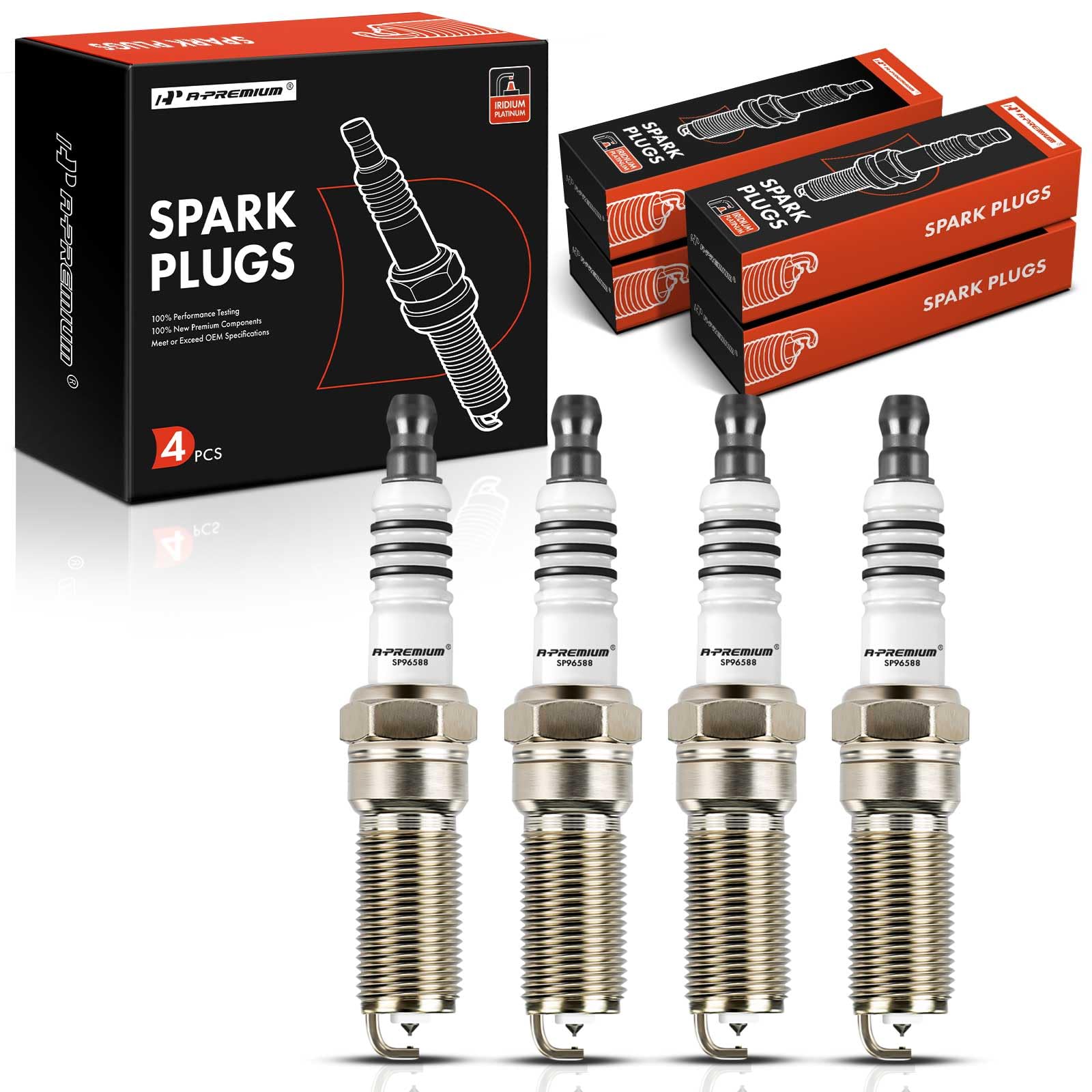 

A-Premium Iridium Spark Plugs Ford Explorer 2014-2019 Escape 2013-2019 Fusion Focus 2013-2018 Edge Mustang