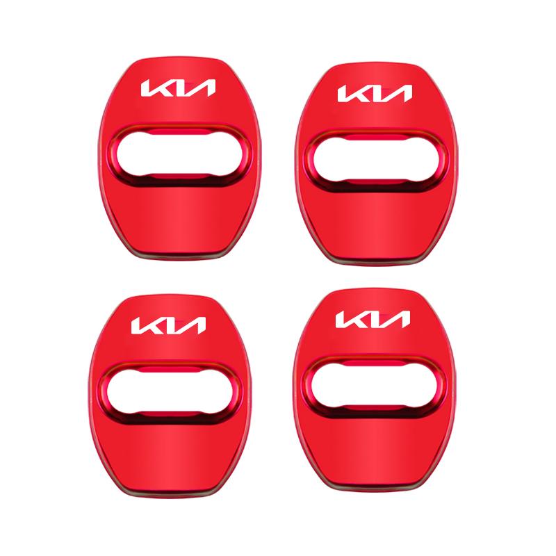Cqgntp1 4Pcs Car Door Lock Cover Stainless Steel Protection Accessories For Kia GT-Line Sportage Ceed Rio Picanto Sorento Soul Cerato