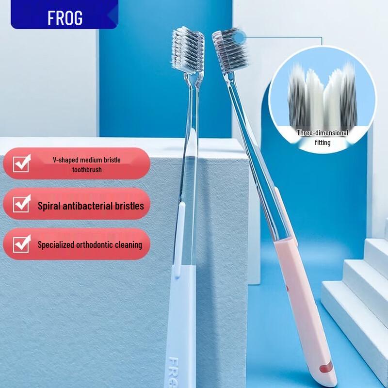 

Frog Orthodontic V-Groove Soft Toothbrush (2-Pack)