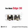New USB Charging Board Port Dock Flex Cable Connector Microphone For Moto Edge 20 Lite S 30 40 50 Neo Fusion Ultra Pro Plus 2021