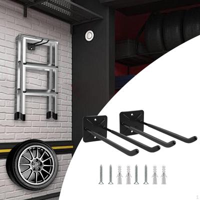 2 Piezas Ganchos de Garaje Montados en la Pared Organización Colgante Herramientas Eléctricas de Jardín Almacenamiento de Cobertizo Coche