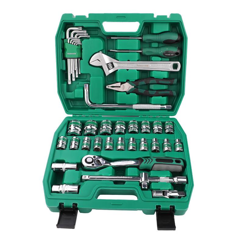 Beiyou 1/2-inch Drive 39-Piece Socket Wrench Set CN plug (adapter included)