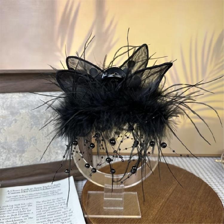 Beach Feather Hair Claw Clip Ponytail Claw Princess Barrettes Hair Adornment