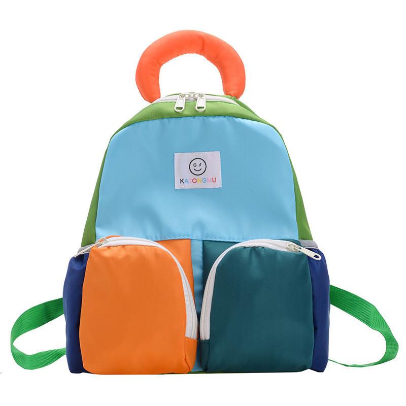 Fashionable Breathable Nylon Kids School Bag For Boys And Girls In Pink And Blue