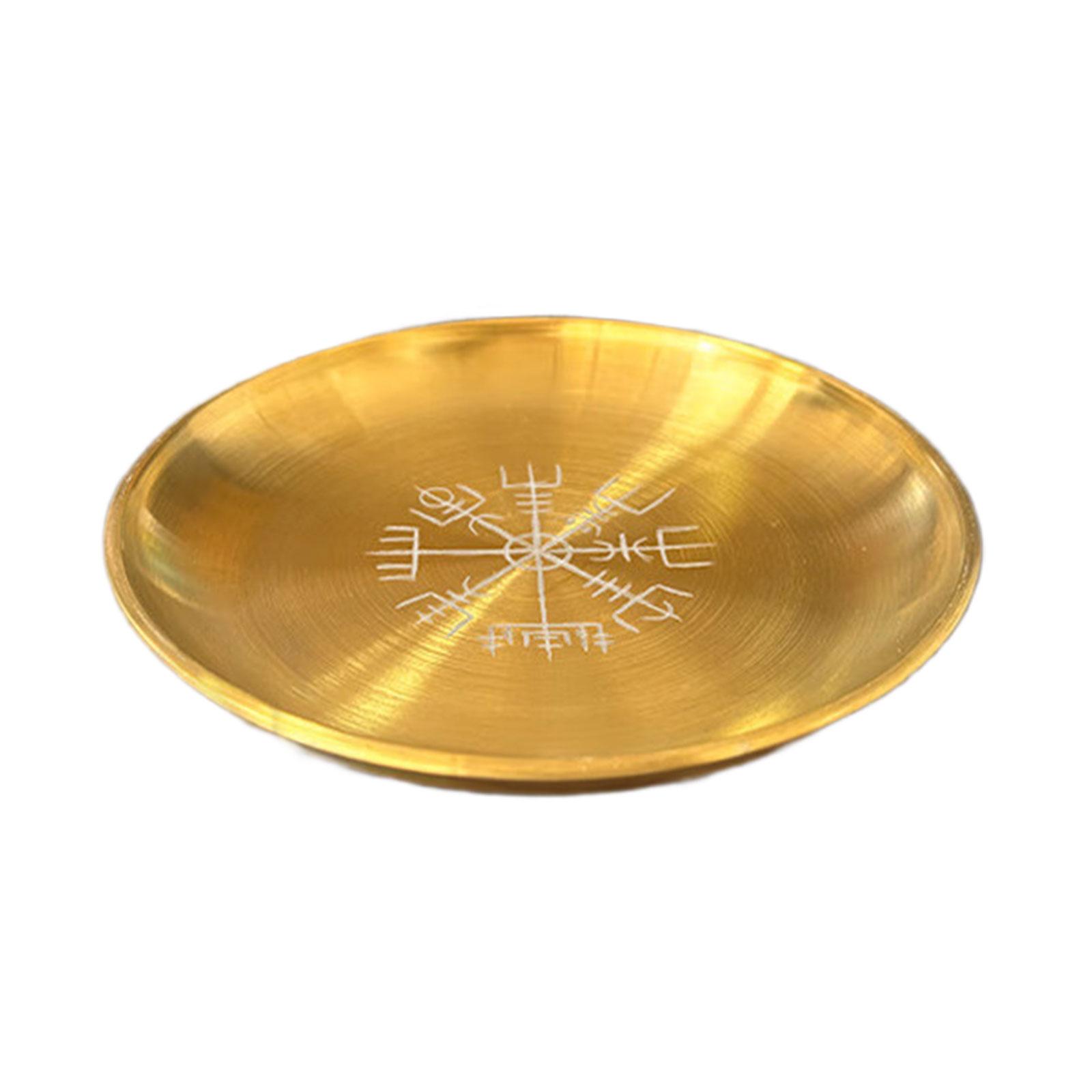 

Поднос-подсвечник из цинкового сплава, подносы-органайзеры для хранения украшений, языческий ритуальный поднос, украшение для дома, таро, тарелка-подсвечник B