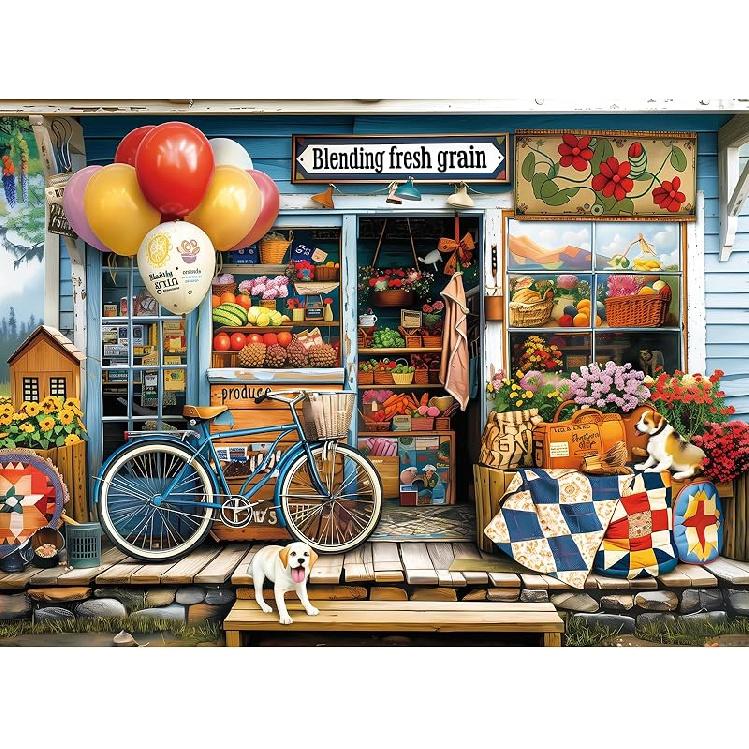 300 Piece Puzzles for Adults Dog Fruit Balloon Puzzle 300 Pieces Jigsaw Puzzles for Adult Kids Elderly Puzzle Game Adult Puzzles Family Challenging Balloon
