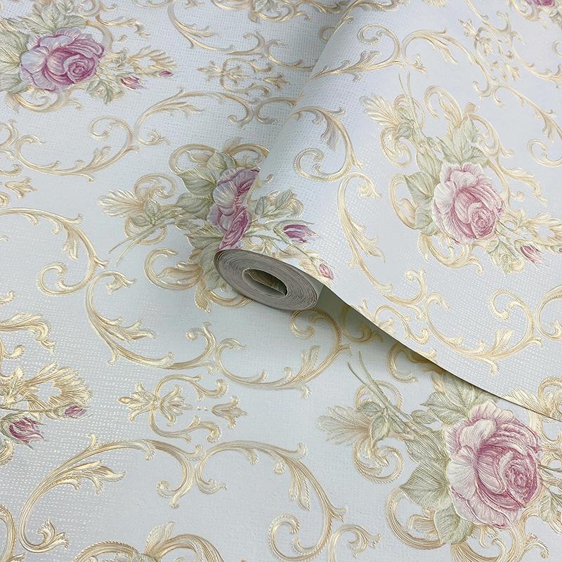 American Pastoral Floral Wallpaper Living Room Bedroom TV Background Renovation European Luxury Home Wall Decoration