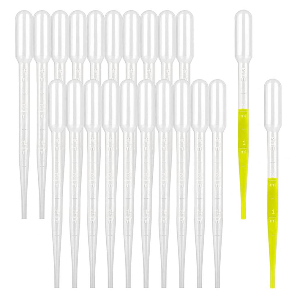 100 Disposable Graduated Plastic Pipettes: 1ml, 2ml, 3ml, 5ml Dropper Set 1mL (100 pcs) Plastic - Standard Tube