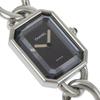 Chanel Premiere M Watches H0452 blackDial Stainless Steel Quartz Analog Display Women Used
