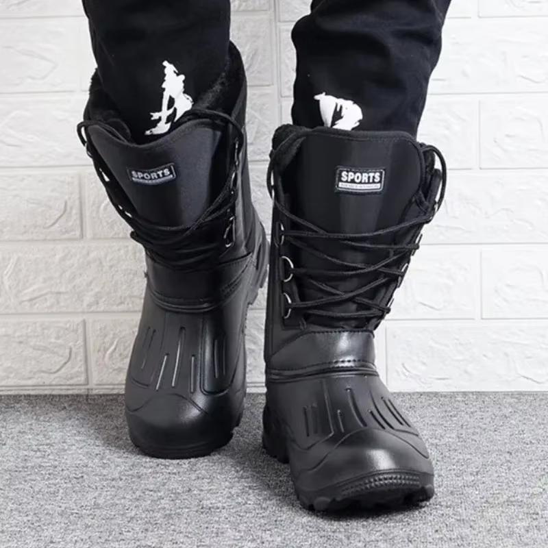 Zimní pánské nepromokavé tenisky 2025 Outdoorové sněhule pro muže Zesílené teplé Rybářské Protiskluzové Turistické boty Pánské Nadměrná velikost 46