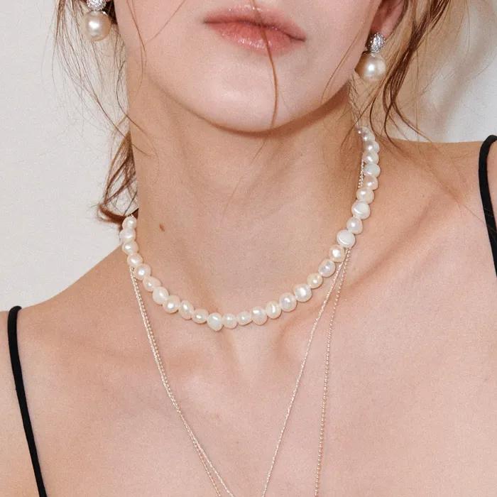 Baroque Pearl Margnet Choker / 2color