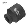 Uxcell 2 Stück Antriebsschlag 46mm Metrisch Spindelachsmutter Steckschlüssel Antriebsschlüssel zum einfachen Entfernen von Autoreparaturen 3/4" 12-Punkt-Steckschlüssel,