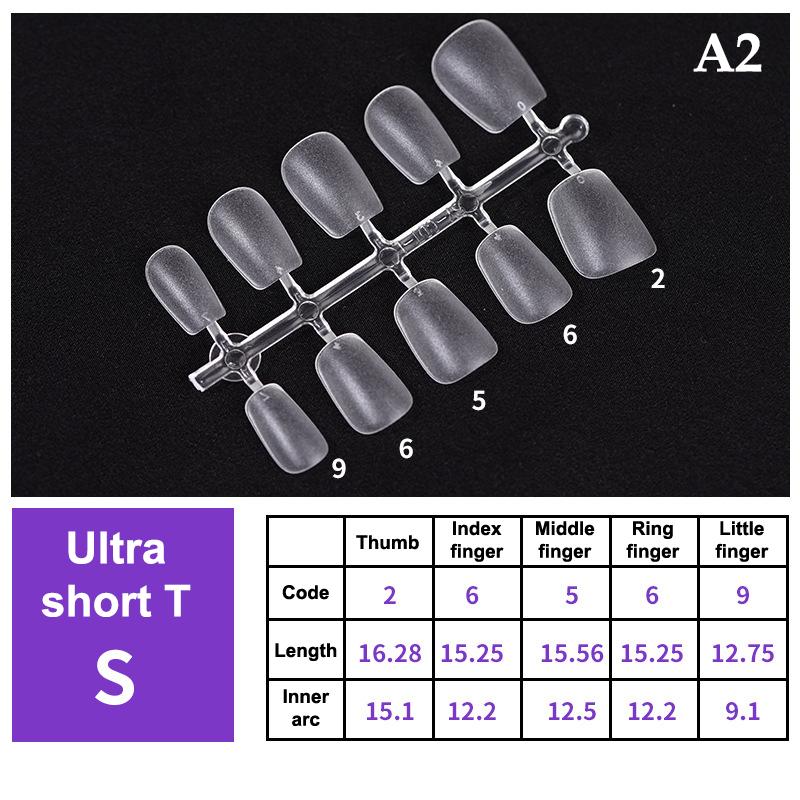 100Pcs/Box False Nails Transparent Press On Nails Coverage False Nails Tips Short Shaped Water Drop Full Sticker For Nails