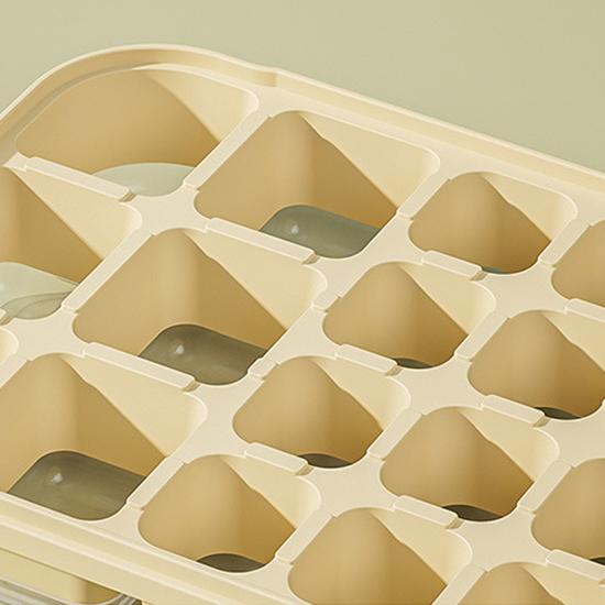 Silicone Ice Compartment Ice Cube Membrane Set 22 Compartment Ice Box with Lid Food Grade Ice Maker Household Ice Cream Moulds