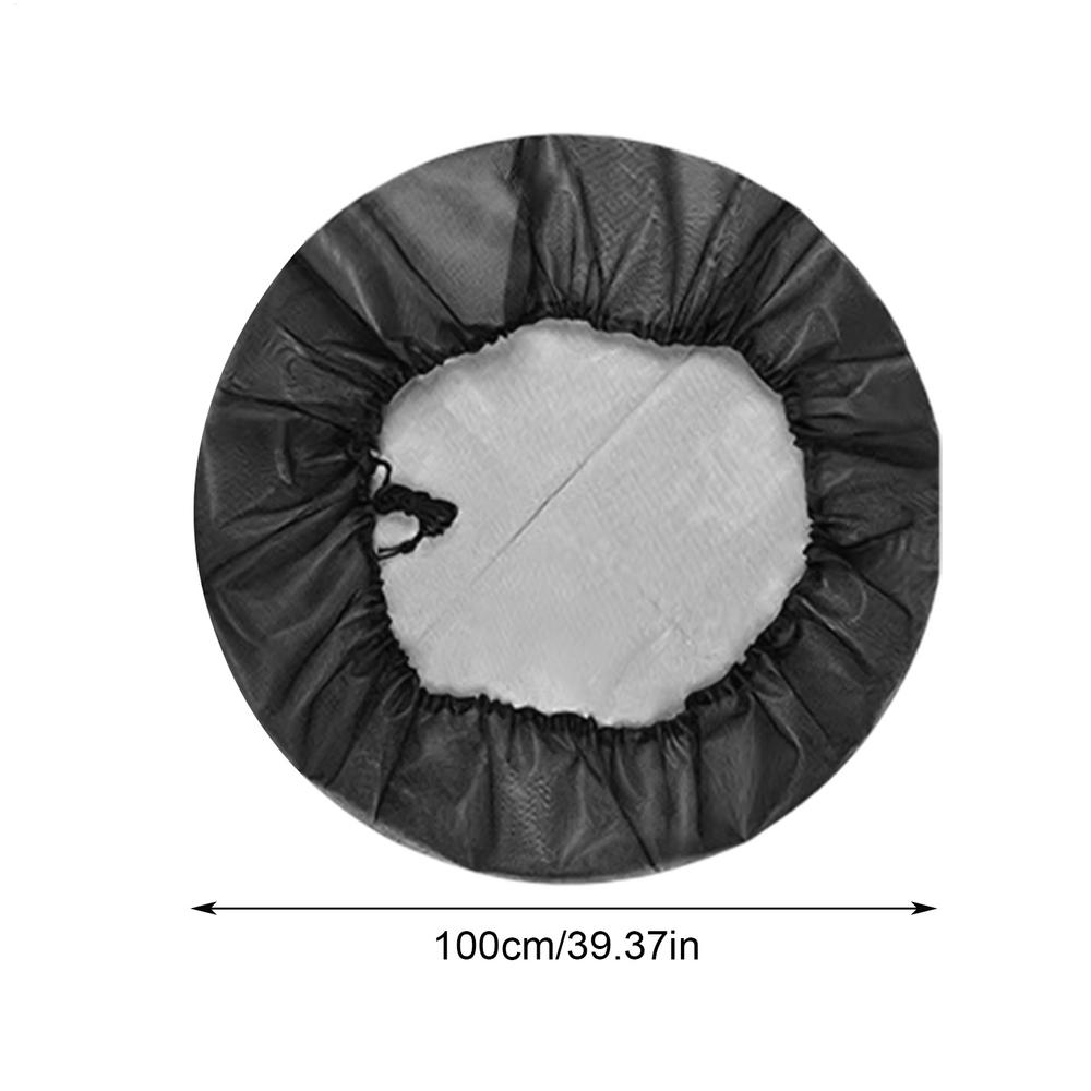 

Rainwater Collector Net Cover Adjustable Drawstring Water Bucket Filter Net Anti-insect Garden Rainwater Netting Garden Supplies 60cm сірий колір