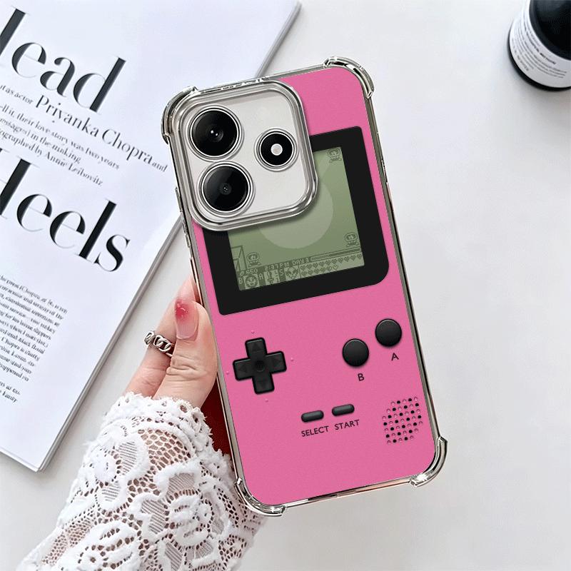 Game Console Trend Pattern Plating Phone Case For Xiaomi Redmi Note 14 15 Pro Plus 13 12 11 11S 11T 10 9S 9 5G Anti-Fall Airabag