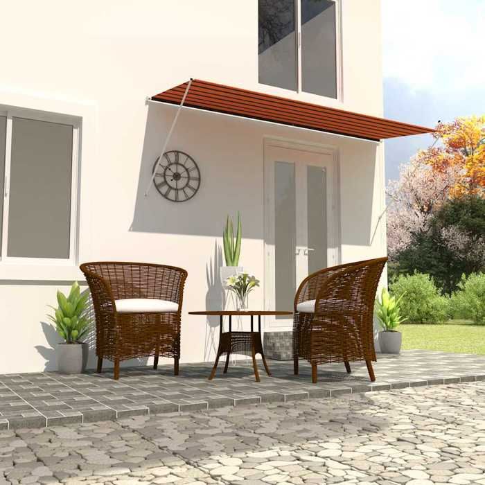 VidaXL Retractable Awning Patio Awning Balcony Awning Outdoor Garden UV Resistant Window Shading 350x150 145898