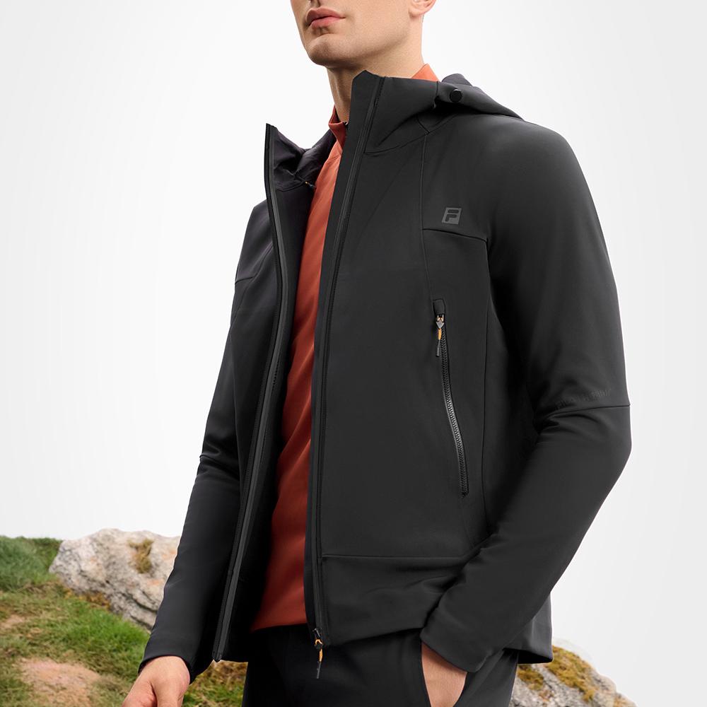 New FILA X DUNHUANGBOWUGUAN LIANMINGKUAN EXPLORER Jackets Coats Men's Pitch Black A11M517701F-BK