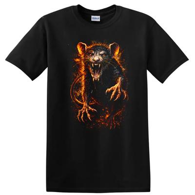 Fierce Animal Graphic T Shirt Scary Creature W/ Claws Vibrant Colors Tee