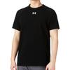 Under Armour Large Letter Logo Embossed Sports Knit Crew Neck Short Sleeve Raglan T-Shirt Men T-Shirts Black 22500518-001