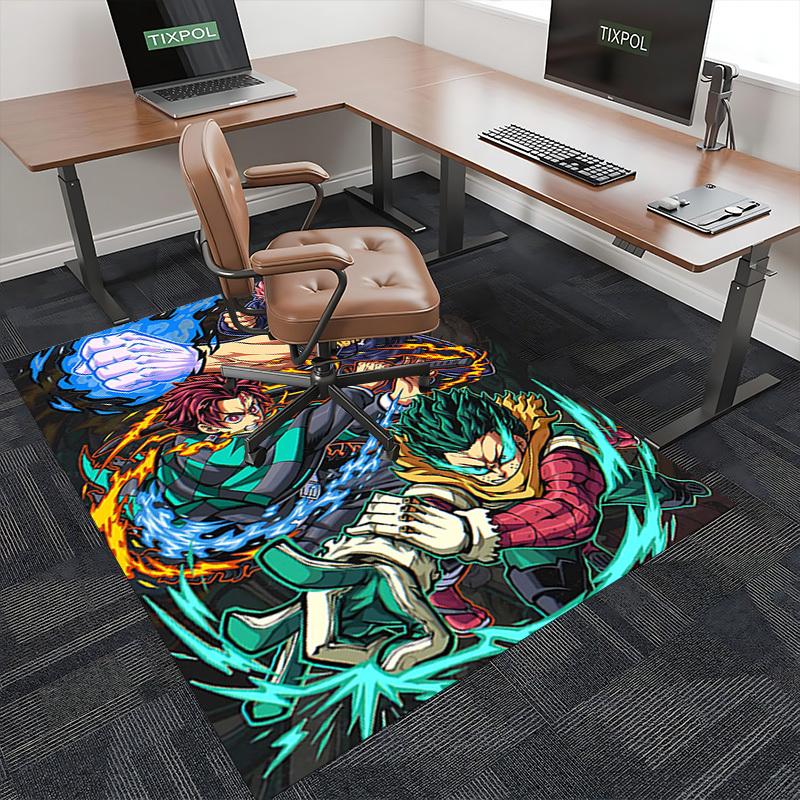 1pc Anime Cartoon Design Chair Mat - Jujutsu Kaisen Characters for Office, Home Decor, Living Room, Bedroom, Game Room & Dormitory Carpet (Abebebee).Q