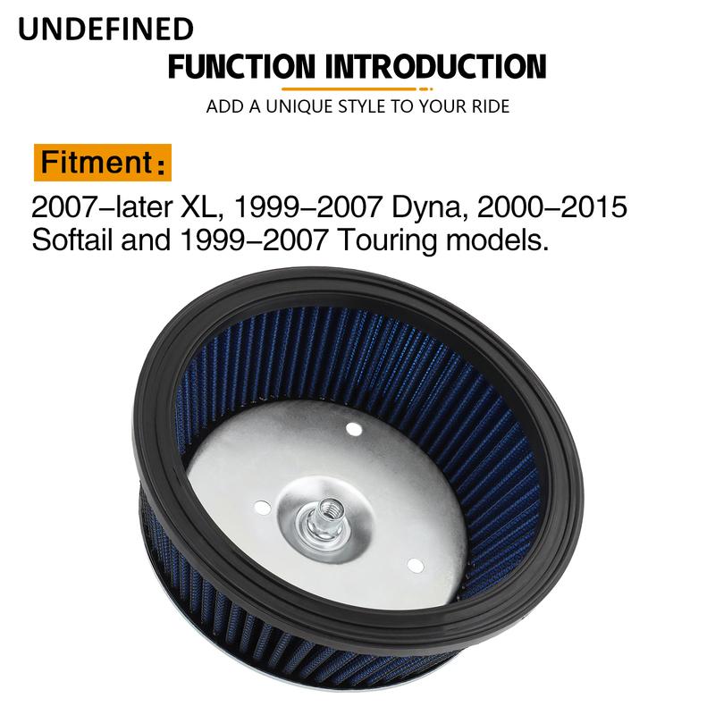 Air Filter Intake Air Cleaner Element For Harley Sportster XL 883 1200 2007-2024 Touring Street Glide Dyna Softail FLTR FLHT
