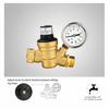 RV Water Pressure Regulator Adjustable Water Pressure Regulator Pressure Gauge-Equipped Pressure Reducing Valve NH3/4 Thread Brass Pressure