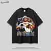 Oversized Cotton Graphic Tee Hip Hop Streetwear Unisex Loose Fit Short Sleeve T-Shirt