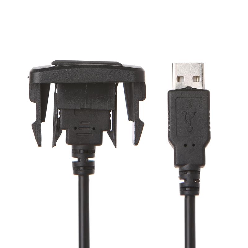 

AUX USB Port Cable Adapter 12-24V Cord Wire USB Charging Adapter for VIGO чорний