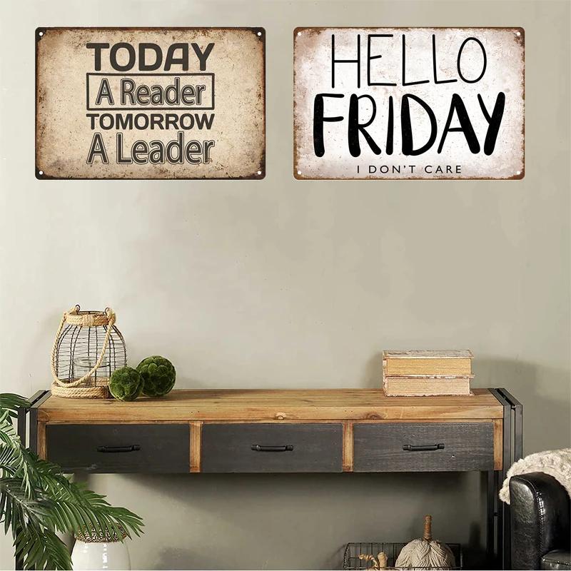 Funny Quote Sarcastic Vintage Posters Life Tin Sign Retro Plaque Metal Plate Wall Art Decor for Home Garden Courtyard Room Gift